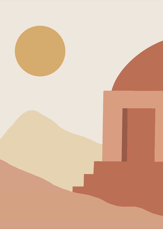 Minimalist Desert Landscape