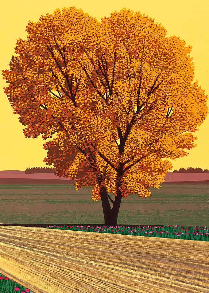 Hiroshi Nagai Autumn Tree Landscape