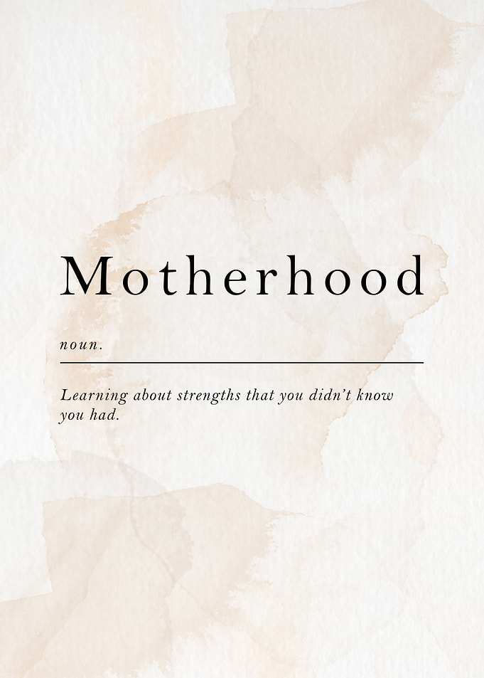 Perfect Mothers Day Gift Inspirational Motivational Positive Quote Motherhood Meaning