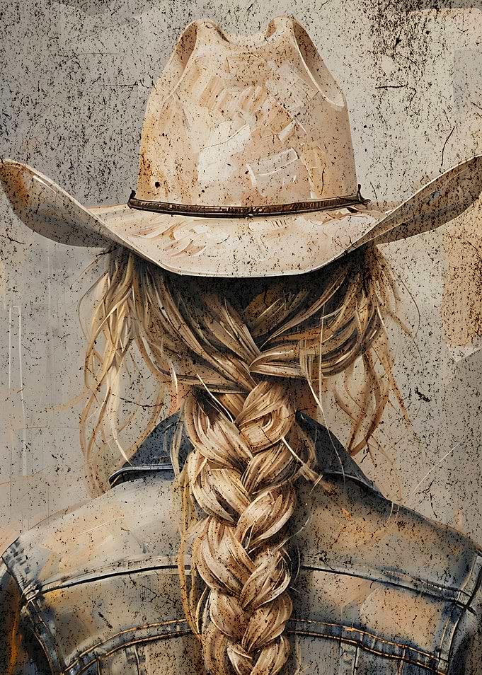 Cowgirl with Braided Hair