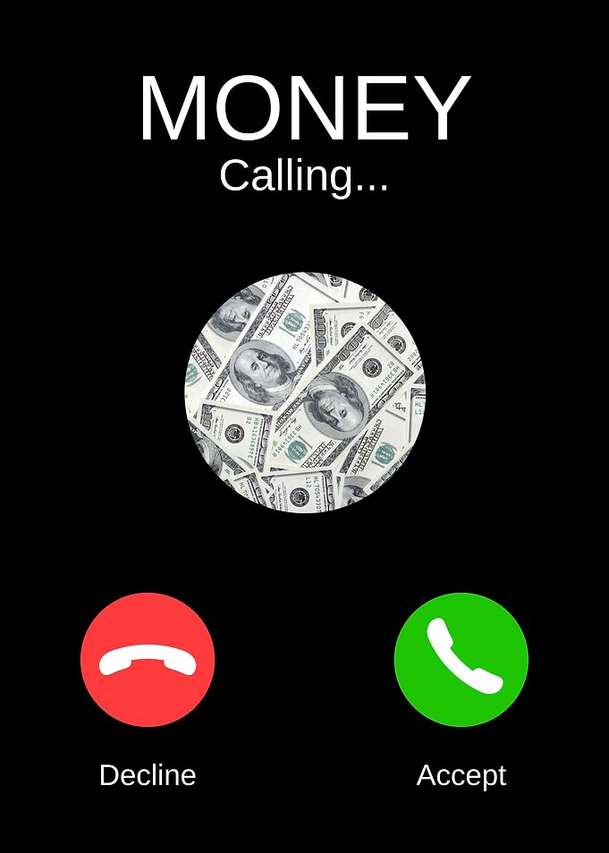 Money Calling Phone Screen