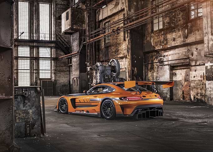 Orange Sports Car in Abandoned Factory GT3