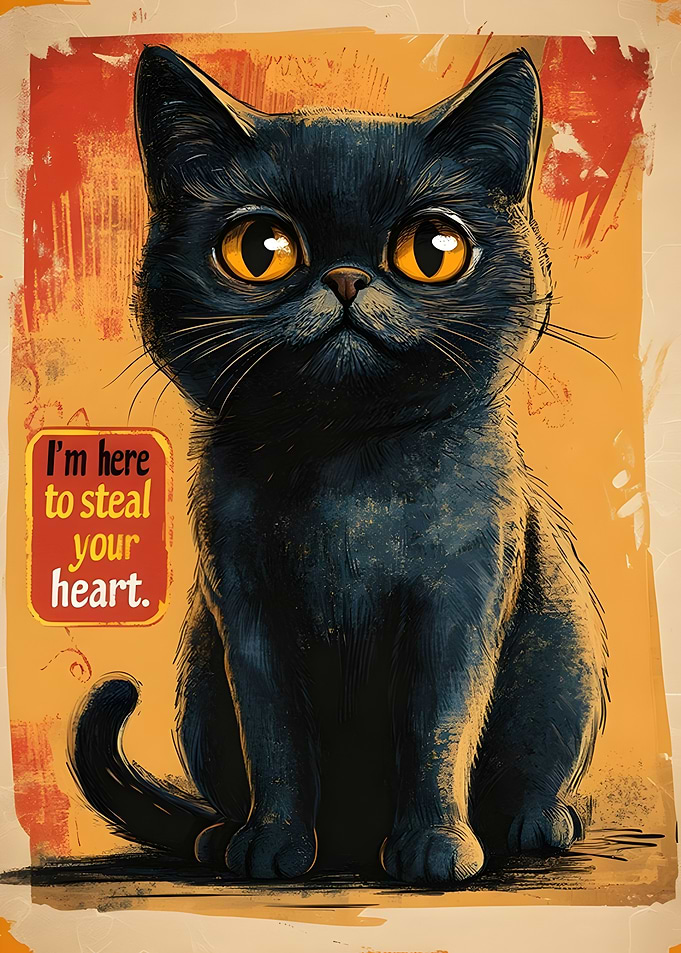 Black Cat Poster
