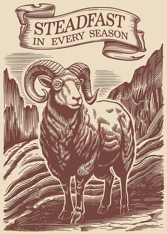 Steadfast Ram Illustration