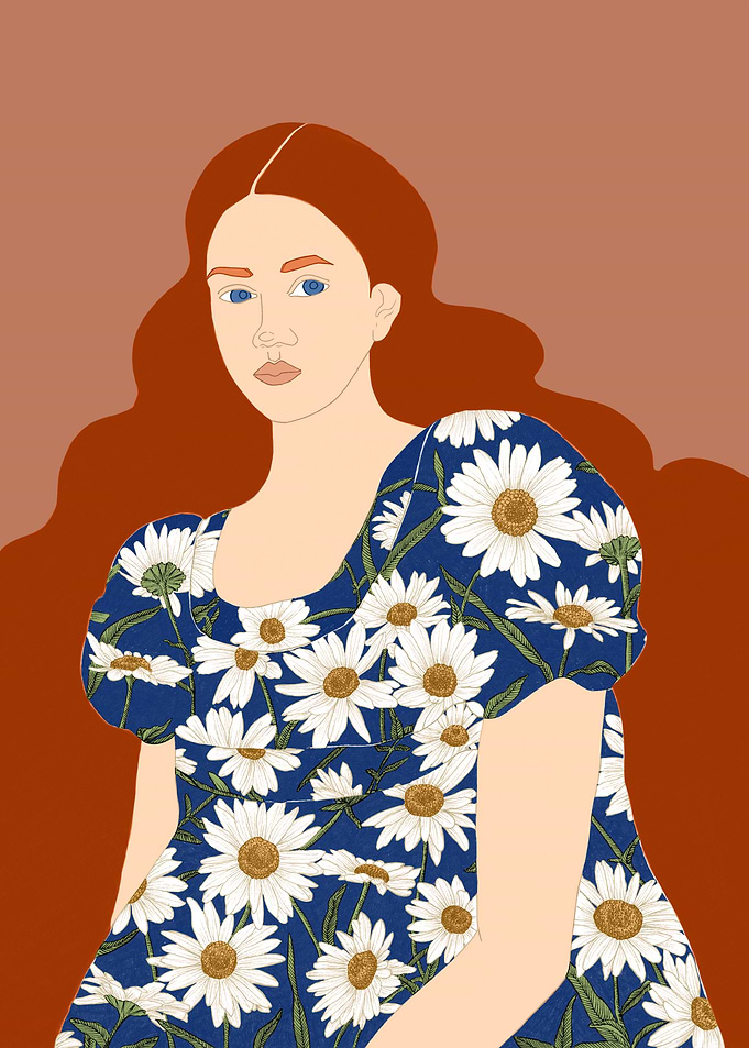 Woman in Floral Dress