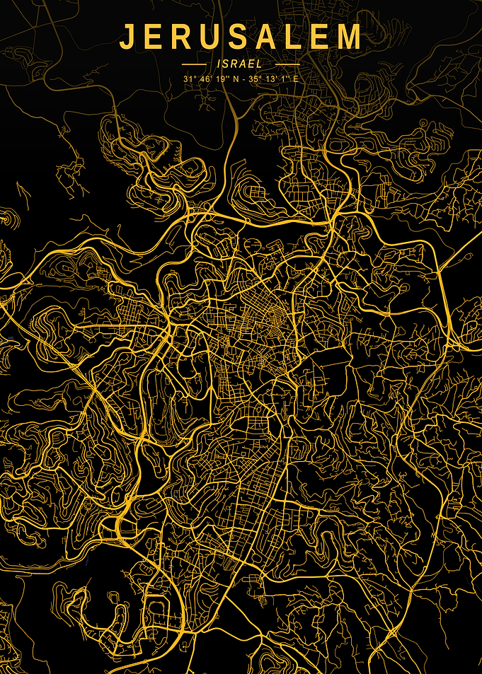 Jerusalem Golden Map
