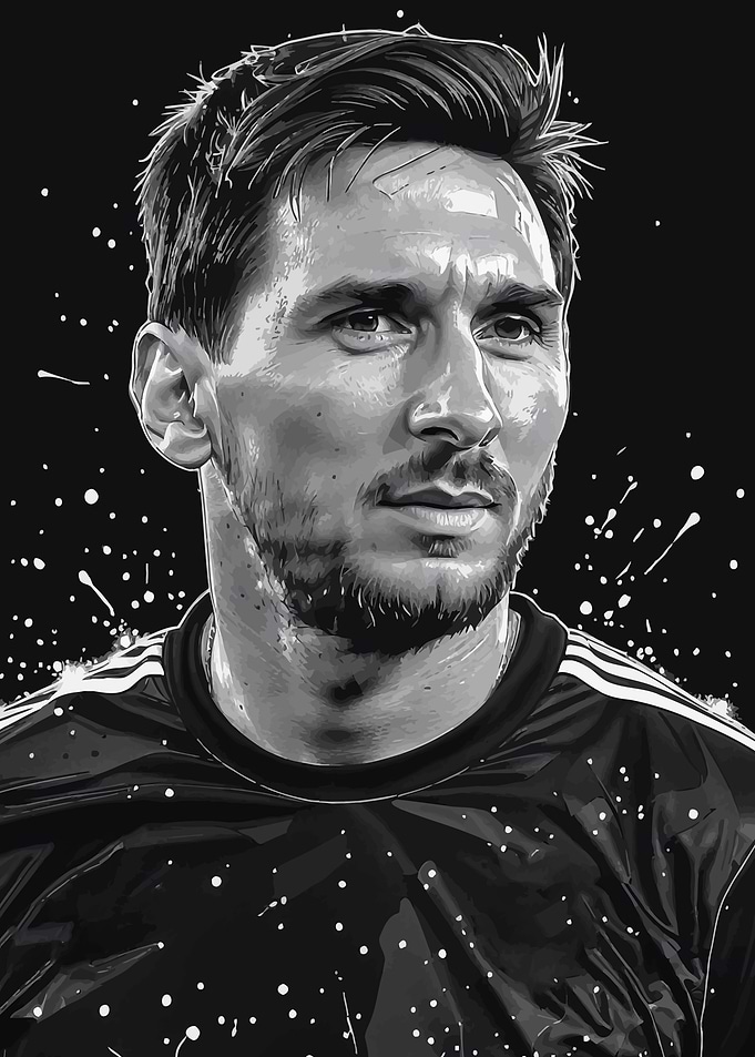 Lionel Messi Monochrome
