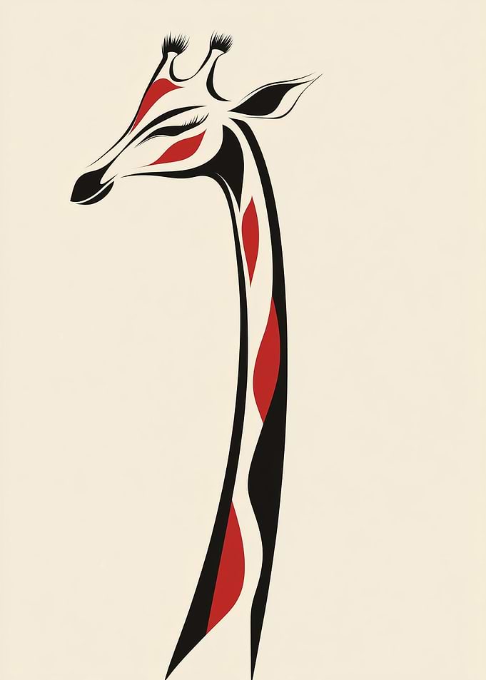 Giraffe Silhouette Art