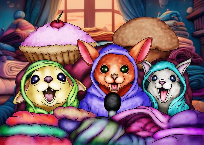 Cute Animal Friends in Hoodies