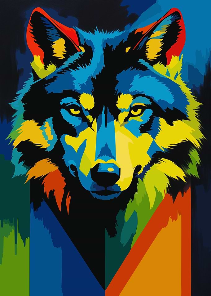 Wolf Pop Art