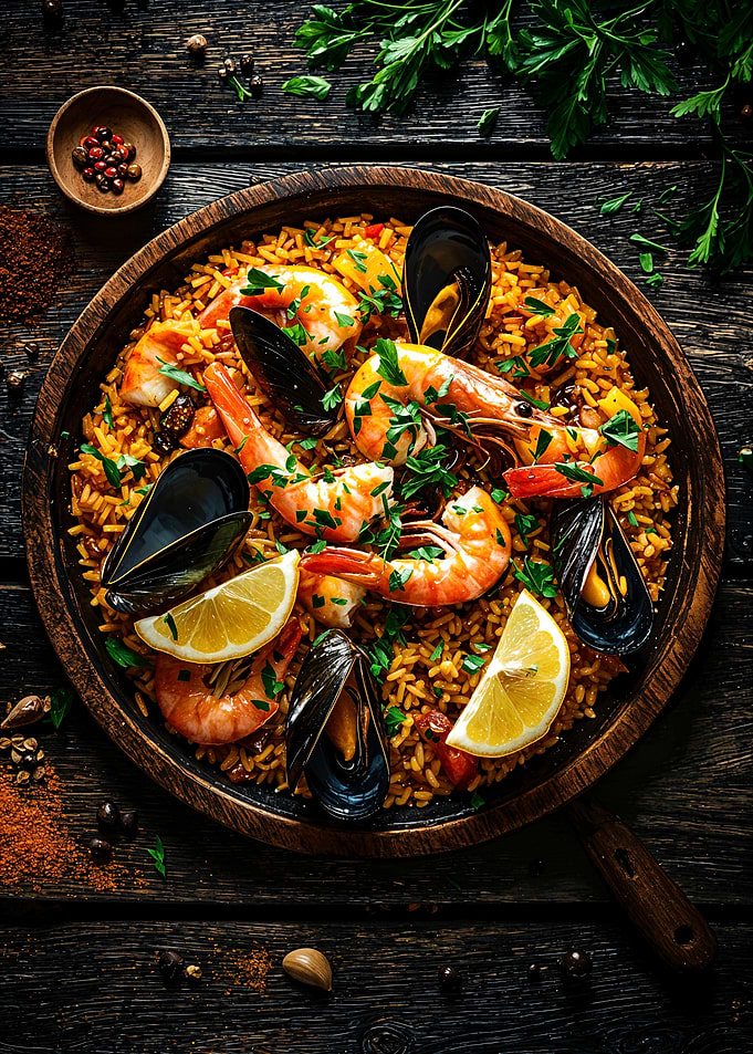 Seafood Paella Dish