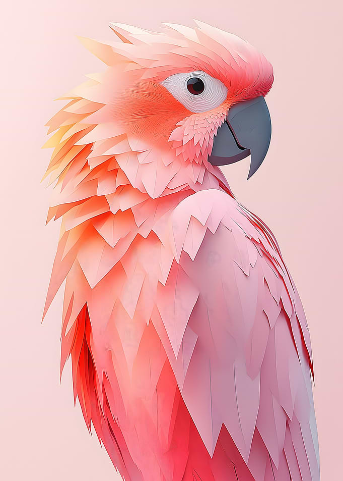 Pink Parrot Art