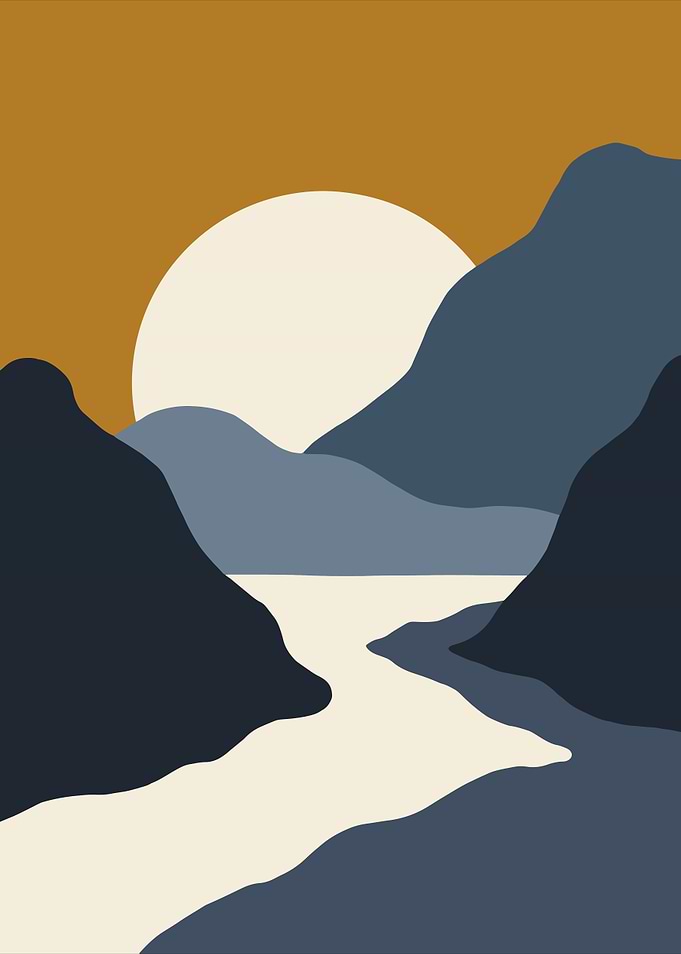 Mountain Sunset Landscape