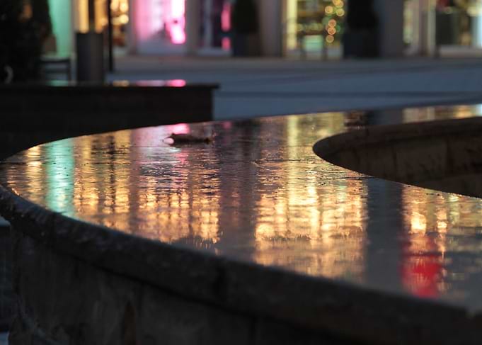 City Lights Reflection
