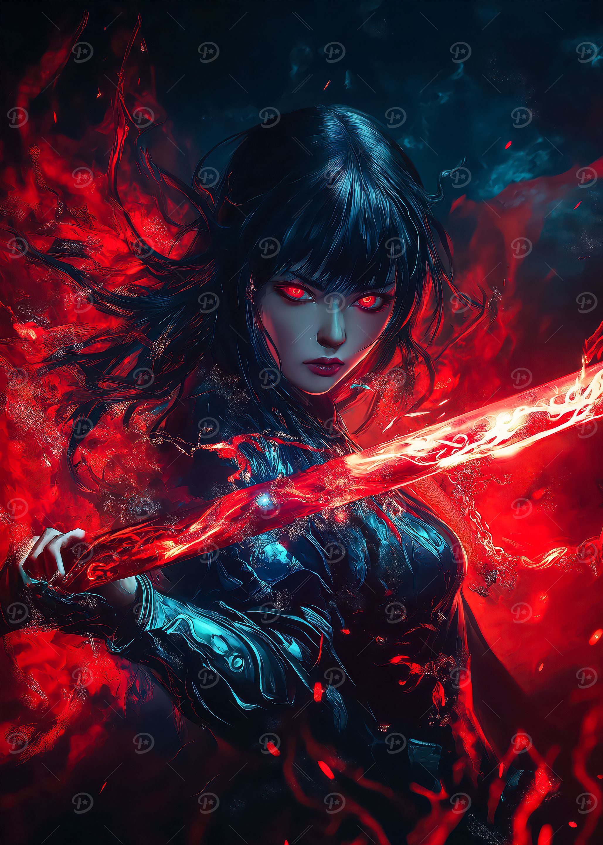 Fiery Warrior Woman