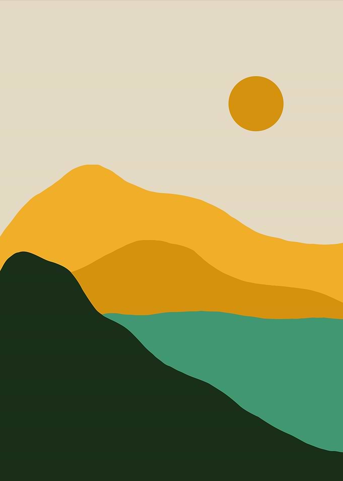 Abstract Mountain Landscape