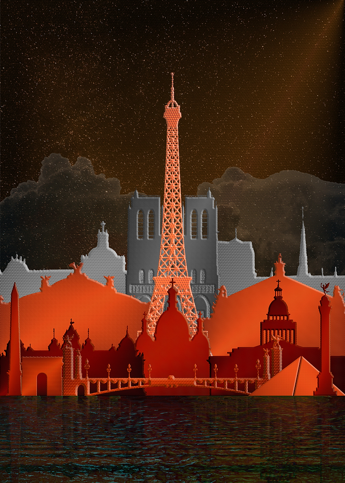 Paris Skyline Night