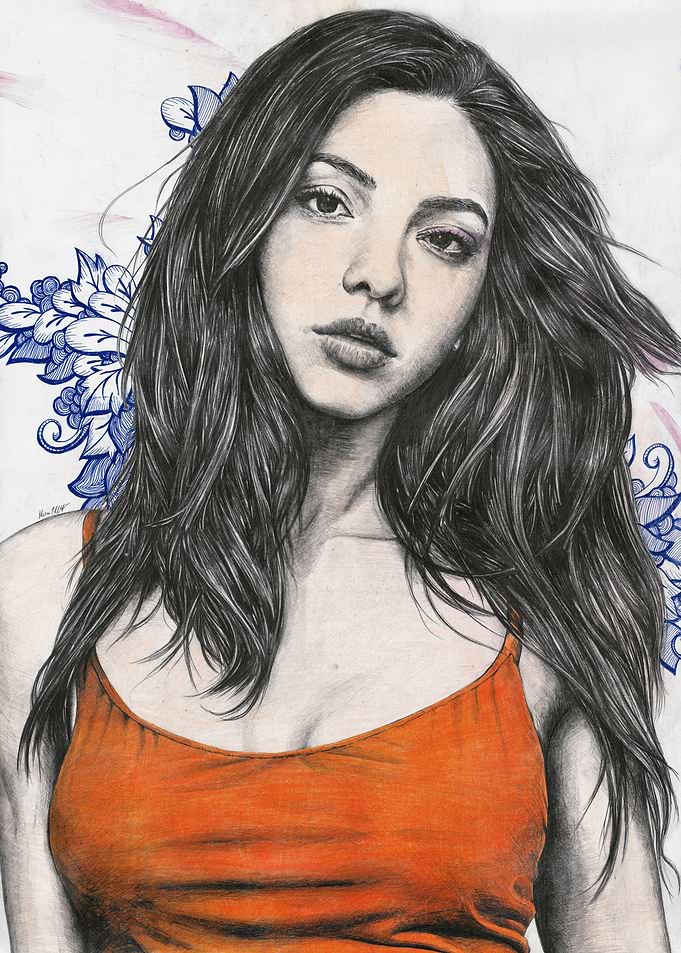 Woman in Orange Tank Top