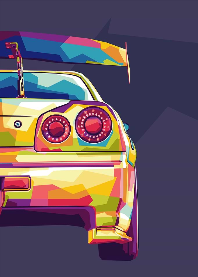 Nissan Skyline GT-R R34 Pop Art