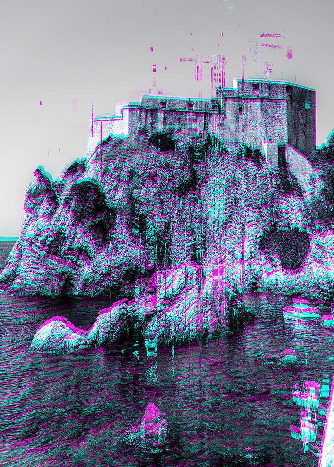 Glitch Castle on Cliff