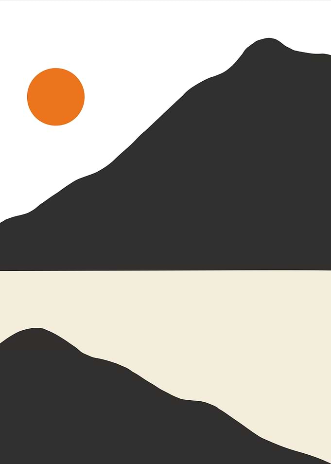 Minimalist Mountain Landscape