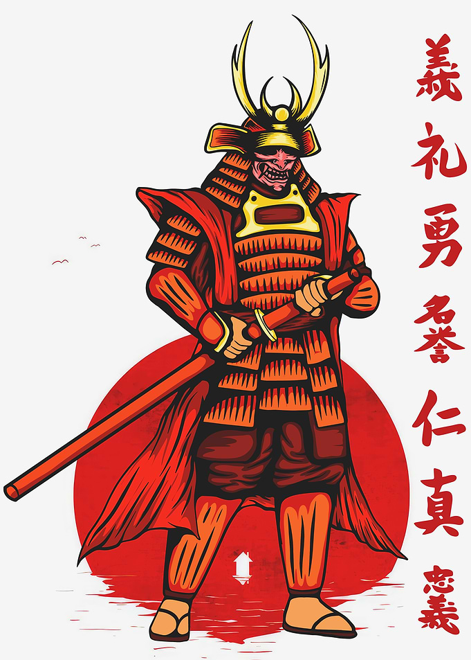 Samurai Warrior Illustration