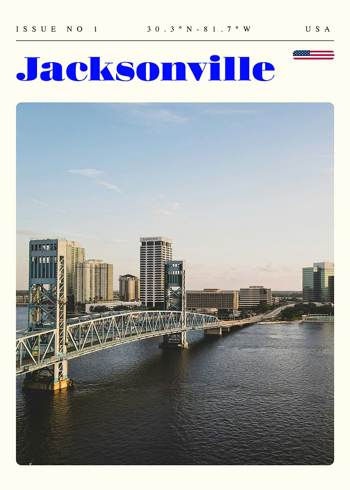 Jacksonville Florida Travel Art Poster