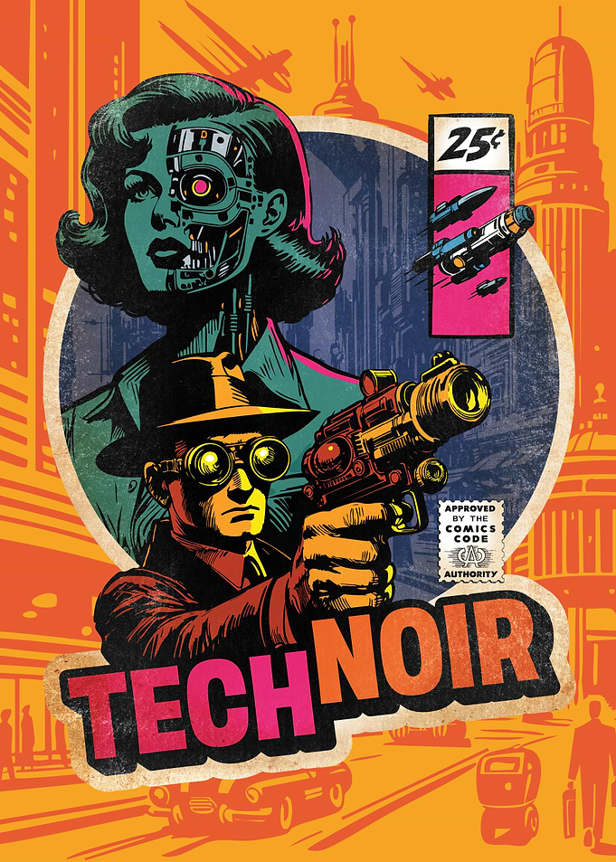 Tech Noir (Retro Comic Book Art)