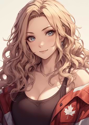 Anime Girl with Blonde Hair