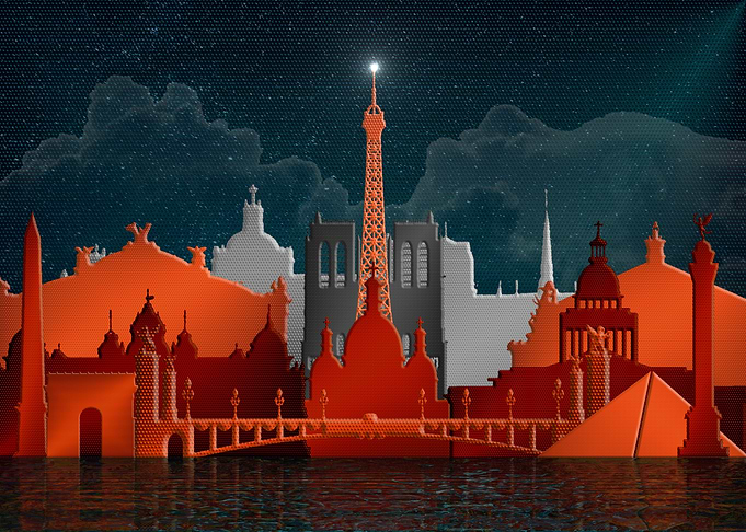 Paris Skyline Night