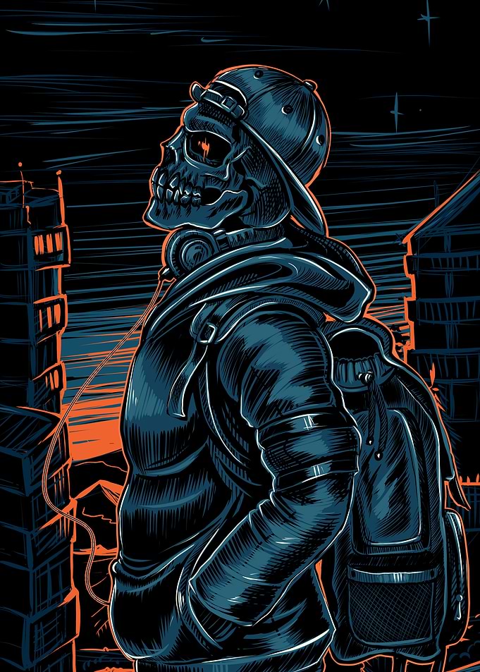 Skull in Hoodie