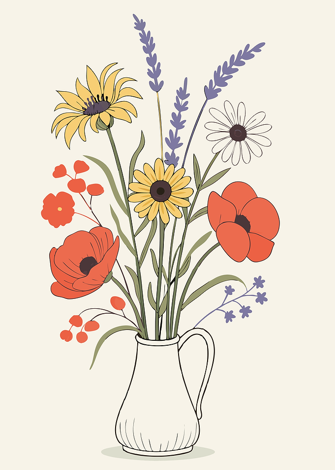 Floral Bouquet in Vase