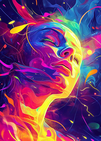 Abstract Woman in Color