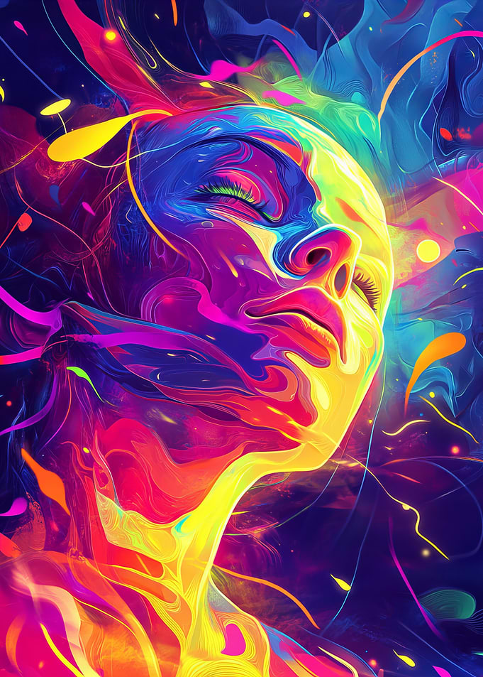 Abstract Woman in Color