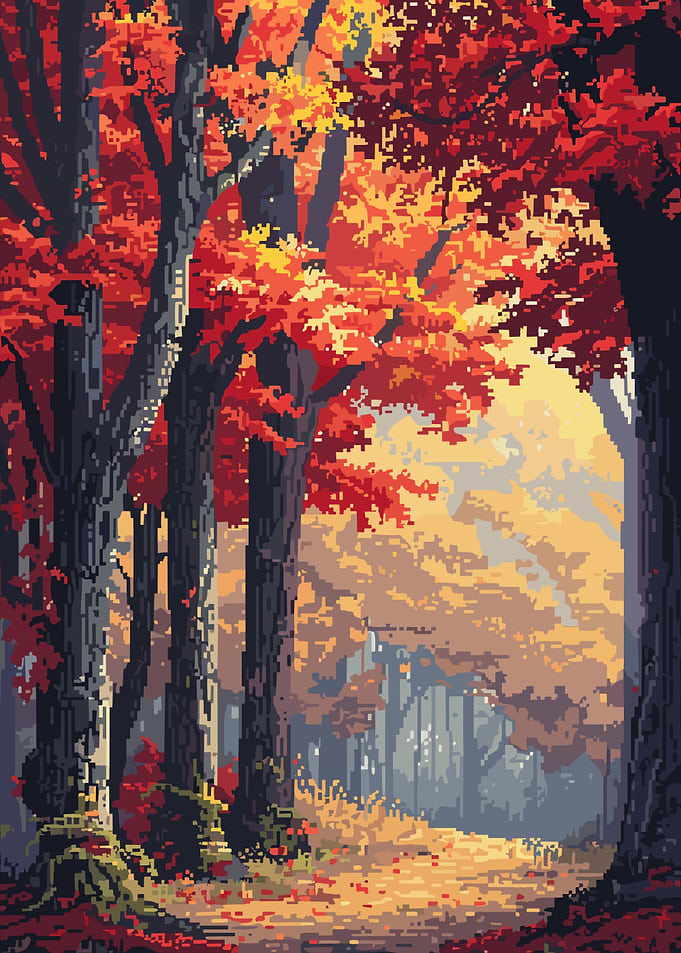 Autumn Forest Pixel Art