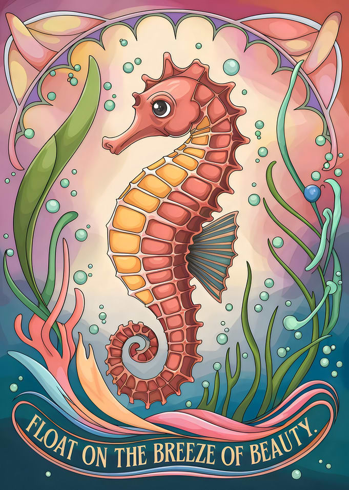 Seahorse Art Deco