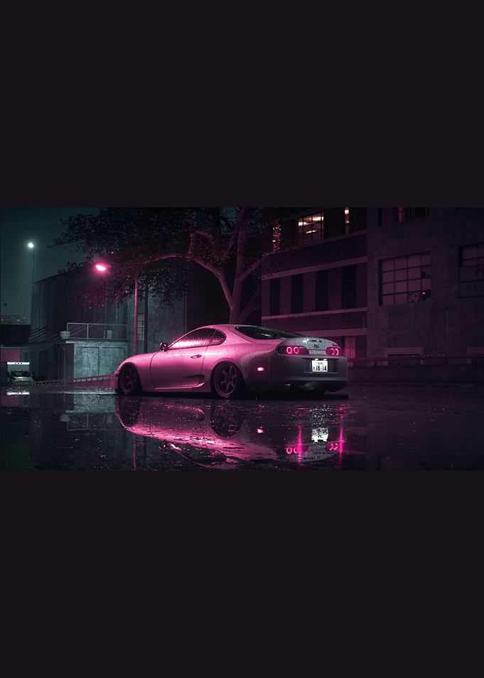 Silver Supra Night