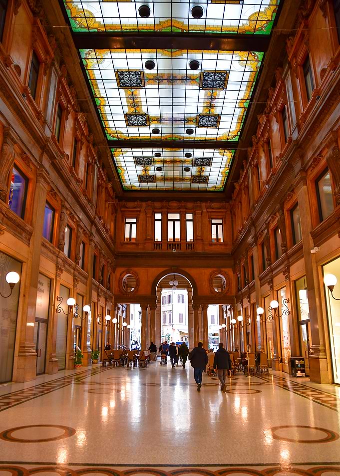 Elegant Glass Ceiling Arcade