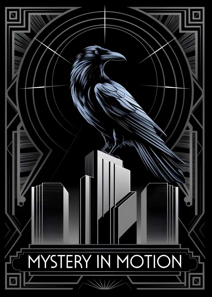 Raven Cityscape Art Deco