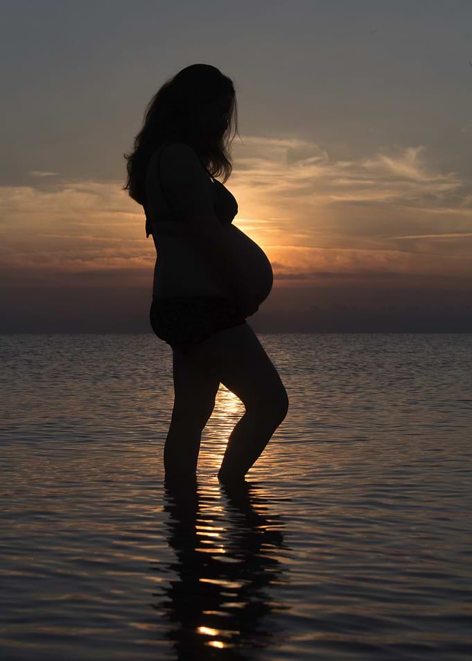 Pregnant Silhouette at Sunrise