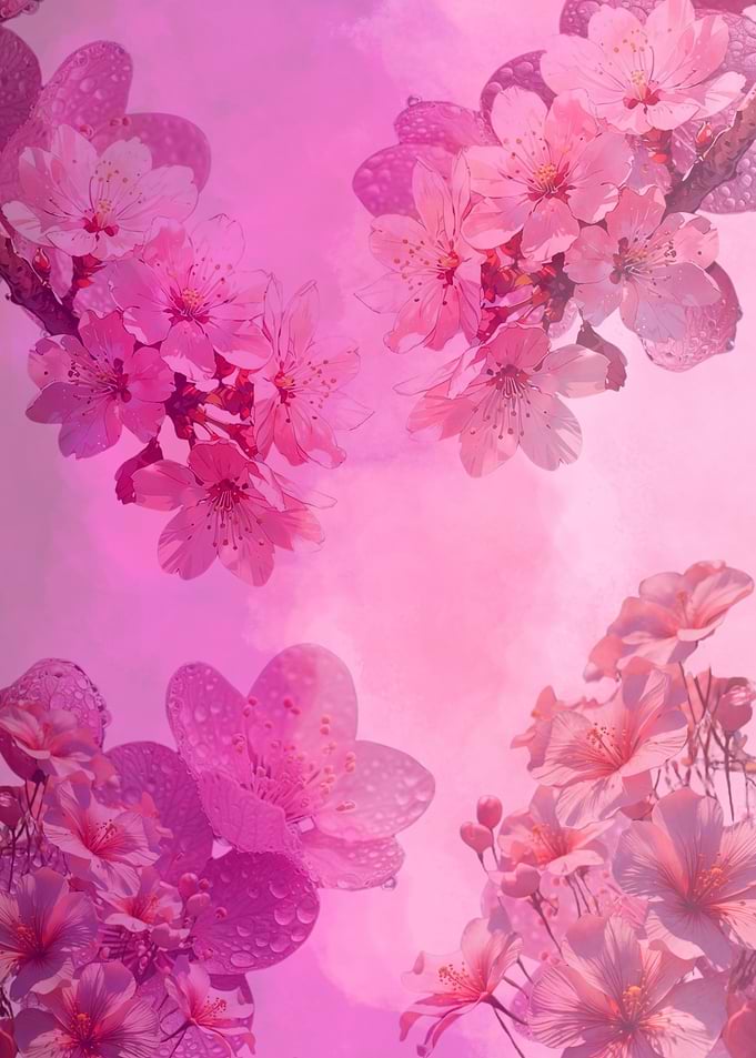 Pink Cherry Blossom Flowers