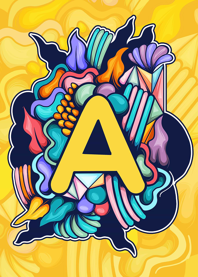 Colorful Letter A