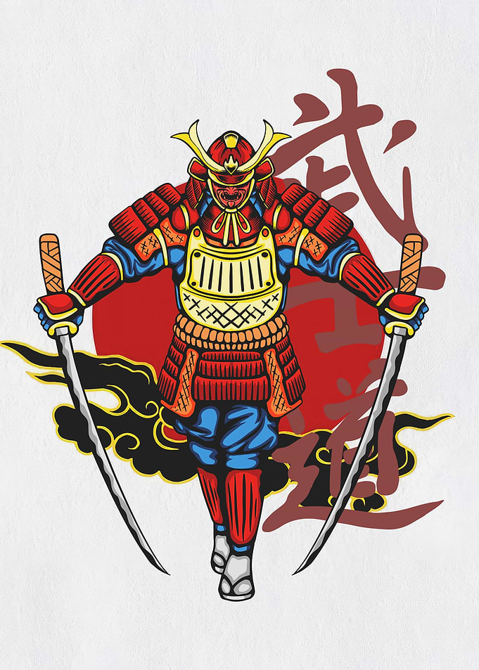 Samurai Warrior Illustration