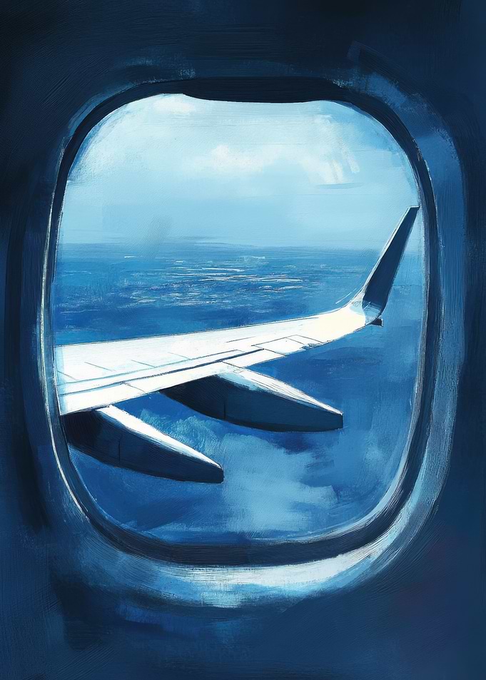 Airplane Wing View