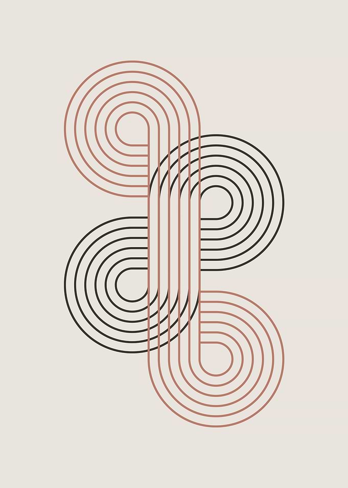 Abstract Line Art Print