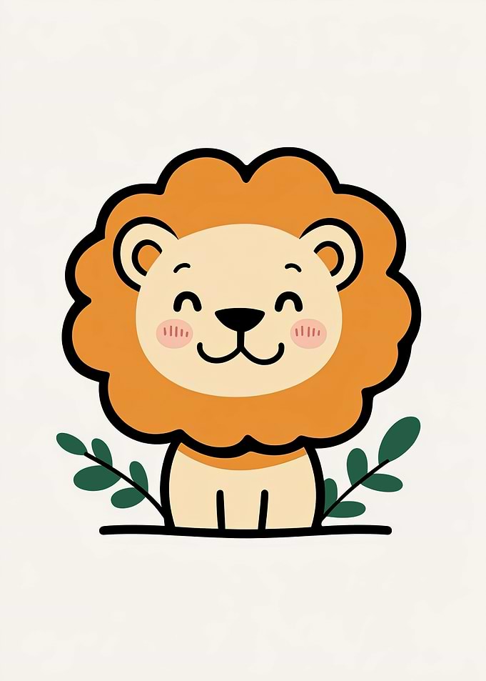 Cute Cartoon Lion