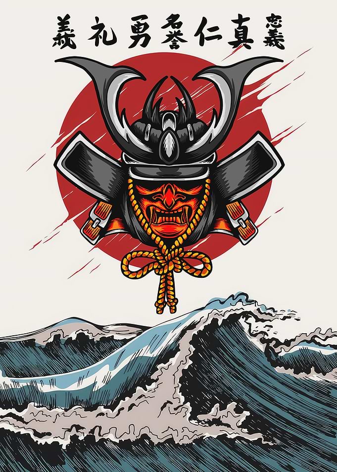 Samurai Warrior Illustration