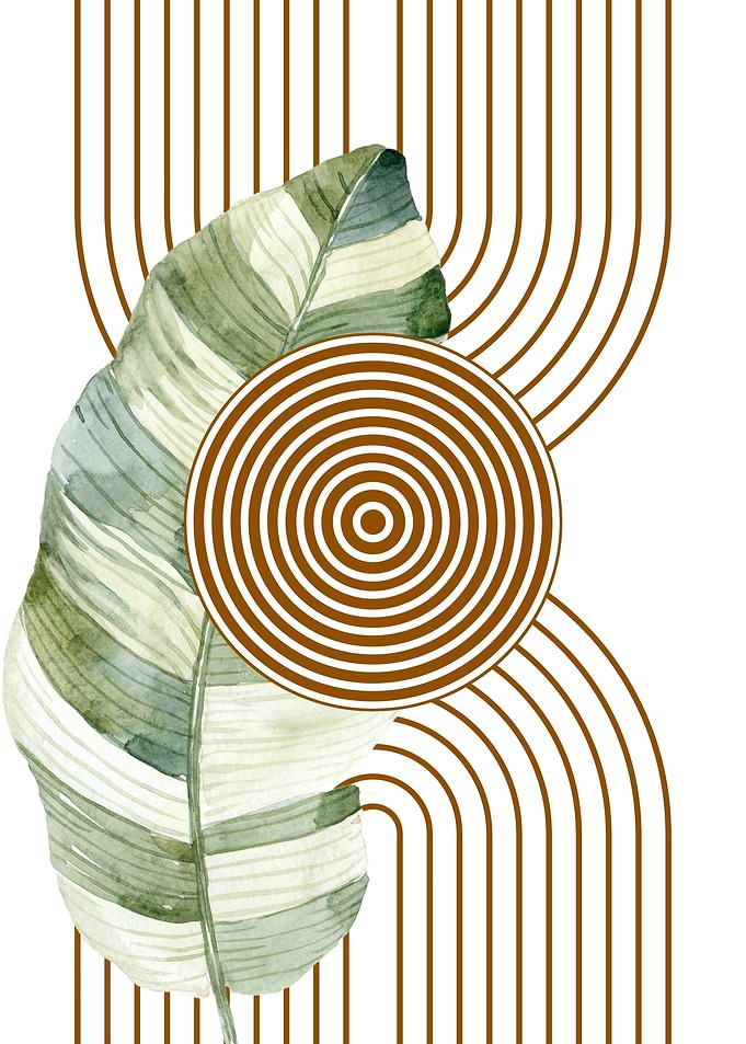 Tropical Leaf Abstract Art