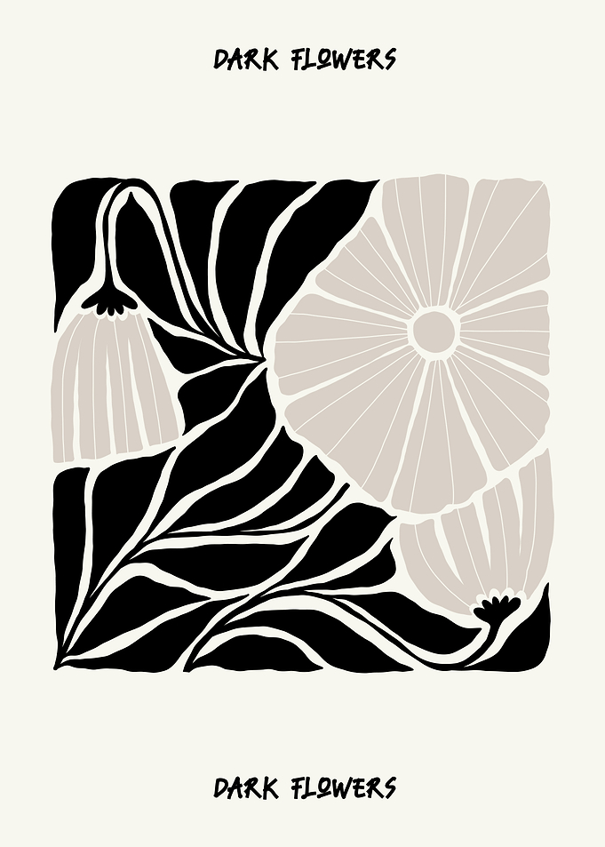 Dark Flowers Print