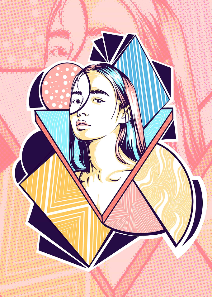 Geometric Woman Portrait